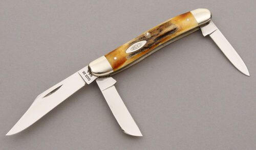 Case Cutlery 53087 Small Stockman with Stag Handle Scales handle material - Obverse Side - Item #KLC09362