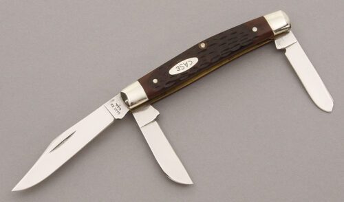 Case Cutlery 6344 Stockman with Jigged Delrin Scales handle material - Obverse Side - Item #KLC09363