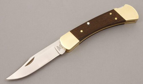 Buck Knives Magnolia Folding Hunter with Macassar Ebony handle material - Obverse Side - Item #KLC09379