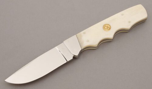 Canal Street Cutlery Hunters Pride with Antique Ivory Bone Scales handle material - Obverse Side - Item #KLC09400