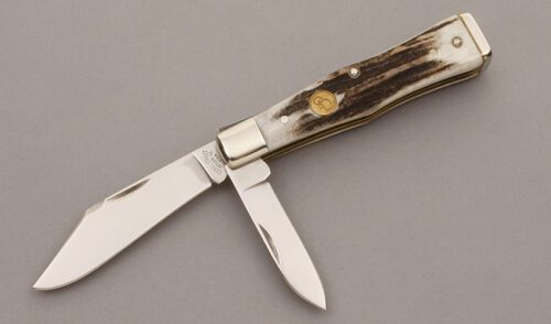Canal Street Cutlery Swell Center Jack with India Stag Scales handle material - Obverse Side - Item #KLC09407