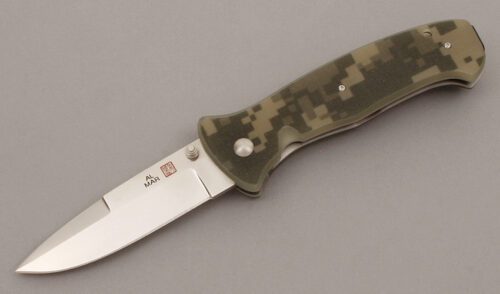 Al Mar Knives Sere 2000 Linerlock Folder with Digital Camo G-10 Scales handle material - Obverse Side - Item #KLC09415