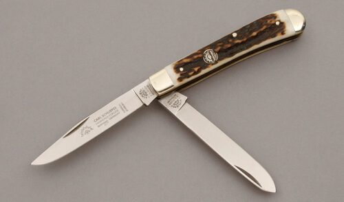 Carl Schlieper Eye Brand 20SS-DS Trapper with Stag Handle Scales handle material - Obverse Side - Item #KLC09434