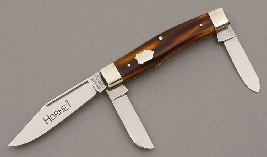 Simmons Hardware Co. Hornet Stockman with Imation tortise Scales handle material - Obverse Side - Item #KLC09484