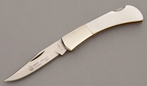 Puma Knives Gent Lockback Folder with Mother of Pearl Scales handle material - Obverse Side - Item #KLC09503