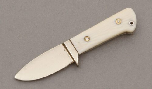 Unknown Maker Miniature Bob Dozier Design with Old Ivory Handle Scales handle material - Obverse Side - Item #KLC09563
