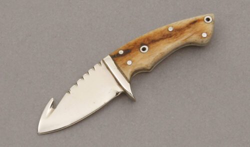 Unknown Maker Lloyd Hale Design Guthook with Sambar Stag Handle Scales handle material - Obverse Side - Item #KLC09564