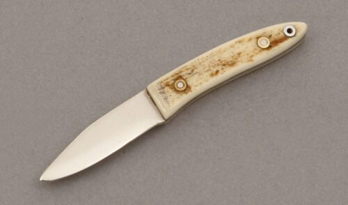 Unknown Maker Miniature R.W. Loveless Design with Surface Ivory Handle Scales handle material - Obverse Side - Item #KLC09566