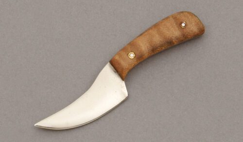 Unknown Maker Miniature Wayne Goddard Design with Curly Maple Handle Scales handle material - Obverse Side - Item #KLC09567