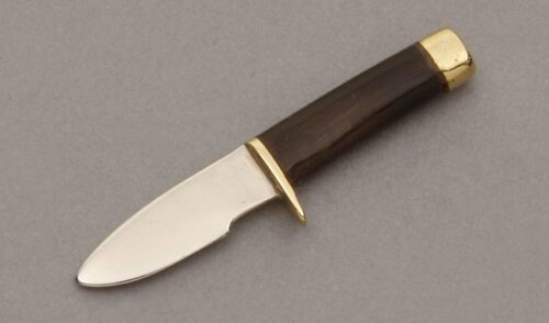 Unknown Maker Miniature Chubby Hueske Design with Buffalo Horn Handle handle material - Obverse Side - Item #KLC09568
