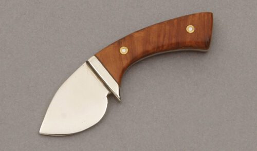 Unknown Maker Miniature Billy Imel Design with Briar Wood Handle Scales handle material - Obverse Side - Item #KLC09571