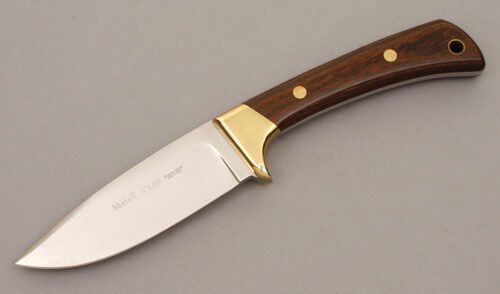 Muela Knives Colibri Series Hunter with Wood Micarta Handle Scales handle material - Obverse Side - Item #KLC09579