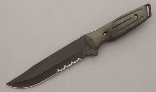 Ka-Bar Knives 1464 Eagle Combat with Contoured Canvas Micarta handle material - Obverse Side - Item #KLC09585