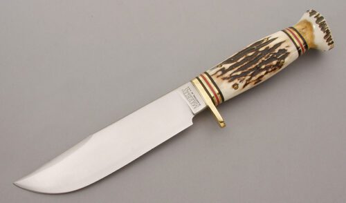 Marble's Knives Trailmaker with Pinned Stag Handle handle material - Obverse Side - Item #KLC09594