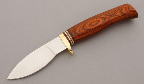 Marble's Knives Sport Gamegetter with Wood Micarta Handle handle material - Obverse Side - Item #KLC09618