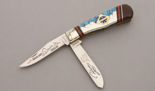 U.C./David Yellowhorse Trapper with N/A handle material - Obverse Side - Item #KLC09625