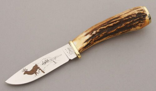 Case Cutlery White Tail Hunter Gift Set with Stag Handle handle material - Obverse Side - Item #KLC09632