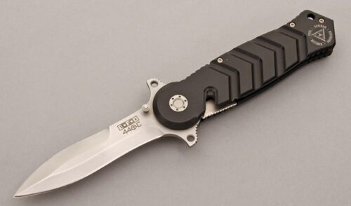 Boker Knives EFD Escrima Folding Dagger with Black Aluminum Frame handle material - Obverse Side - Item #KLC09642