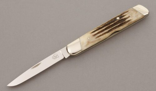 Robert Enders Slip Joint Folder with Stag Handle Scales handle material - Obverse Side - Item #KLC09652
