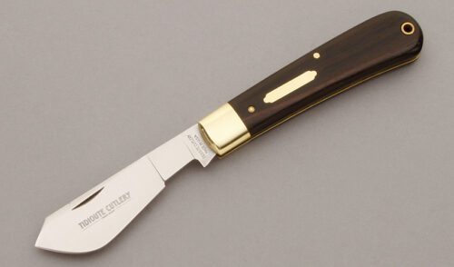 Great Eastern Cutlery Model #74 Cotton Sampler with Ebony Wood Handle Scales handle material - Obverse Side - Item #KLC09659