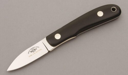 Moki Knives 1110 Banff with Black Micarta Handles handle material - Obverse Side - Item #KLC09660