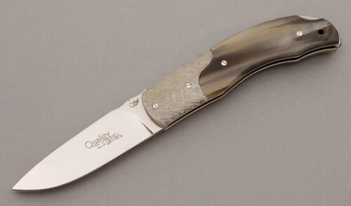 Fox Cutlery Viper Evolution Lockback with Rams Horn Scales handle material - Obverse Side - Item #KLC09666