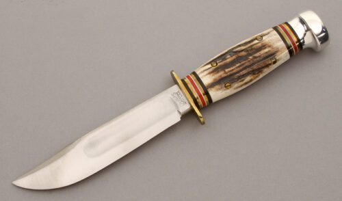 Marble's Knives Ideal with Pinned Stag handle material - Obverse Side - Item #KLC09676