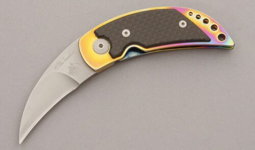 Hawg Knives Mike Franklin Tooth Linerlock with N/A handle material - Obverse Side - Item #KLC09687