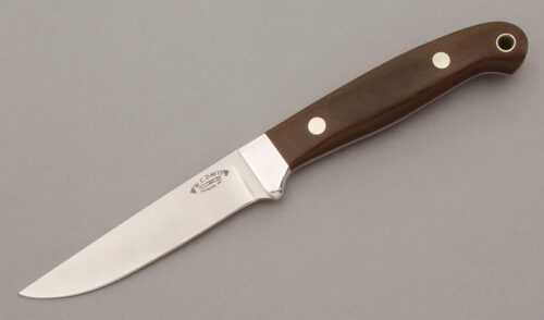 Bill Davis Hunter with Green Canvas Micarta Scales handle material - Obverse Side - Item #KLC09691