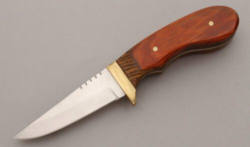 Jerry Sokol Hunter with Redheart and Wenge Wood Scales handle material - Obverse Side - Item #KLC09704