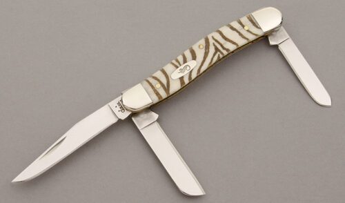 Case Cutlery 6318 Stockman with Bone Handle Scales handle material - Obverse Side - Item #KLC09716