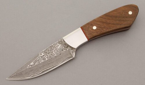 Jim Thompson Drop Point Hunter with Walnut Wood Handle Scales handle material - Obverse Side - Item #KLC09731