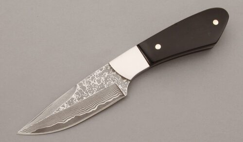 Jim Thompson Drop Point Hunter with Buffalo Horn Handle Scales handle material - Obverse Side - Item #KLC09732