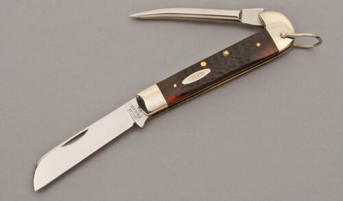 Case Cutlery 6246R Rigging Knife with Brown Jigged Bone Scales handle material - Obverse Side - Item #KLC09762