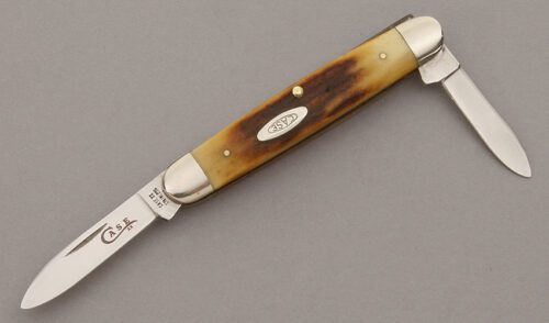 Case Cutlery 5279 SSP Pen Knife with Stag Handle Scales handle material - Obverse Side - Item #KLC09765