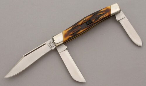 Camillus Cutlery Cam-Lock Stockman with Delrin Stag handle material - Obverse Side - Item #KLC09778