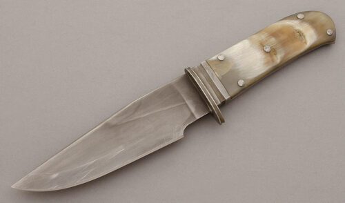 Keith Lanahan Hunter with Bovine Horn Handles handle material - Obverse Side - Item #KLC09780
