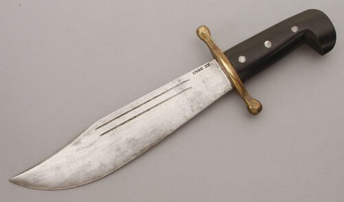 Case Cutlery Case XX V44 Bowie with Black Synthetic Handle handle material - Obverse Side - Item #KLC09782