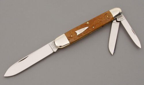 Case Cutlery 6391 Sleeveboard Whittler with Honey Jigged Bone handle material - Obverse Side - Item #KLC09797