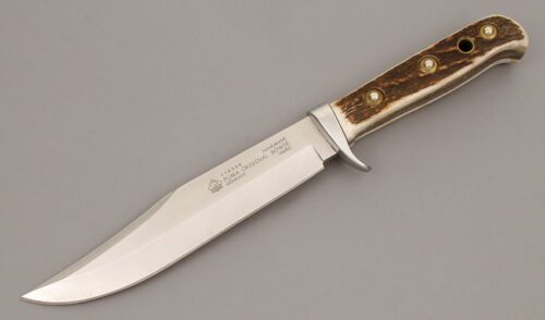 Puma Knives 116396 Original Bowie with Stag Handle Scales handle material - Obverse Side - Item #KLC09809