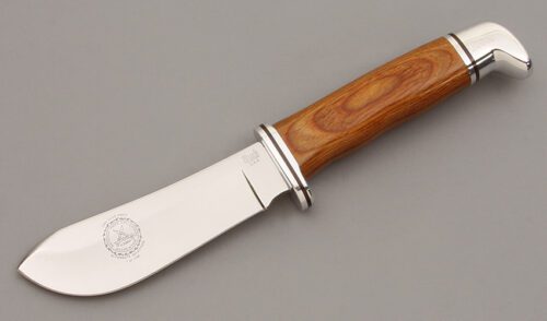 Buck Knives NKCA 1989 Club Knife with Wood Micarta Handle handle material - Obverse Side - Item #KLC09826