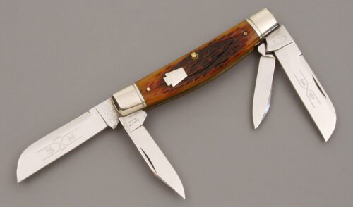 Schatt & Morgan 043331 Congress with Antique Carmel Grooved Bone handle material - Obverse Side - Item #KLC09843