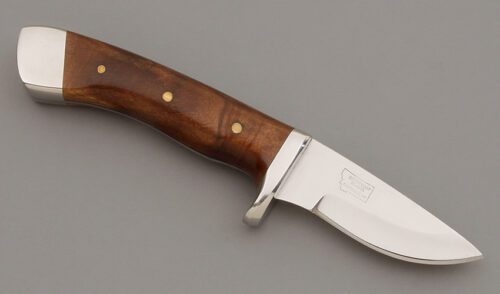 Bitterroot Blades Caper with Walnut Wood Handle Scales handle material - Obverse Side - Item #KLC09859