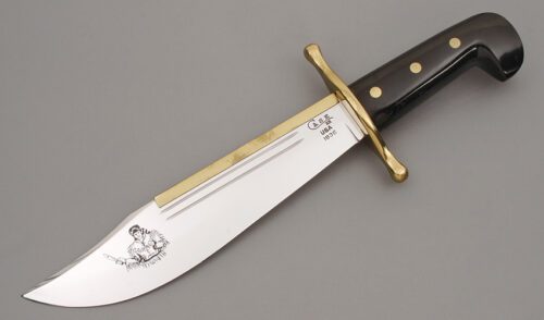 Case Cutlery 1836 Bowie with Black Resin Handle handle material - Obverse Side - Item #KLC09860