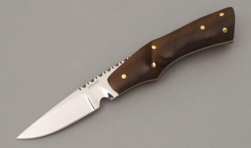 R.D. Nolen Bird Knife with Walnut Wood Scales handle material - Obverse Side - Item #KLC09862
