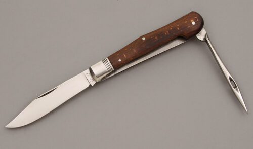 Jowika Knives Large Utility Folder with Jacaranda Wood handle material - Obverse Side - Item #KLC09878