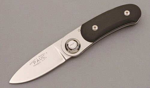 Gerber Knives Paul Series II Model 2 with Black Zytel Handle Scales handle material - Obverse Side - Item #KLC09912