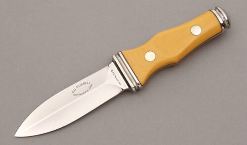 A.G. Russell Sting with Ivory Micarta Handle Scales handle material - Obverse Side - Item #KLC09915