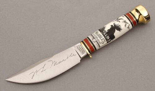 Marble's Knives Woodcraft Signature Series II with Faux Ivory Handle handle material - Obverse Side - Item #KLC09936