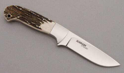Schrade Cutlery D'Holder Hunter with Stag Handle Scales handle material - Obverse Side - Item #KLC09939